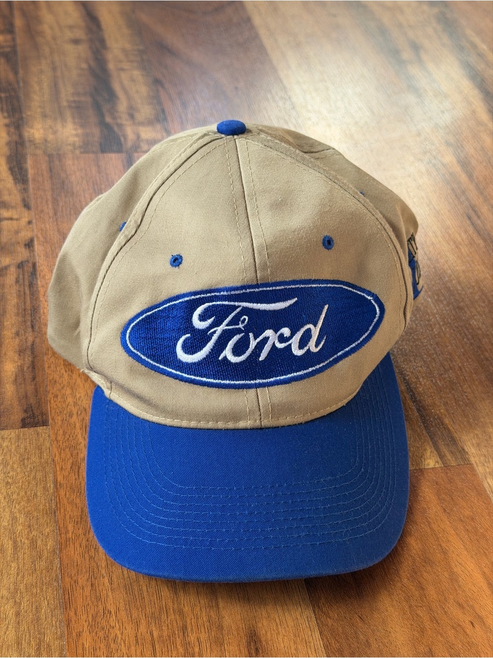 Ford Two-Tone Tan and Royal Blue Baseball Cap